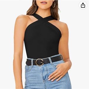 Black Halter Top